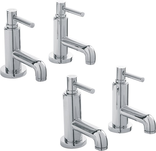 Larger image of Hudson Reed Tec Basin & Bath Tap Set (Chrome).