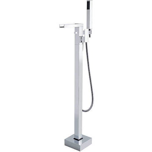 Larger image of Hudson Reed Art Floor Standing BSM Tap With Lever Handle (Chrome).
