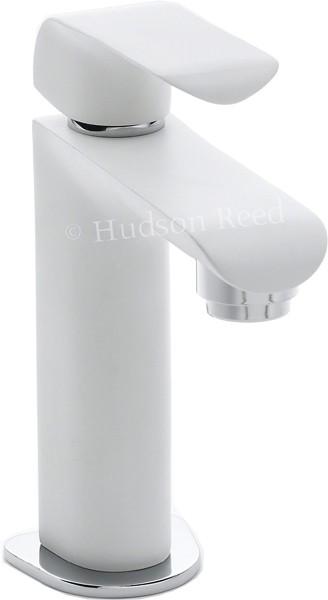 Larger image of Hudson Reed Hero Basin Mixer Tap (White & Chrome).