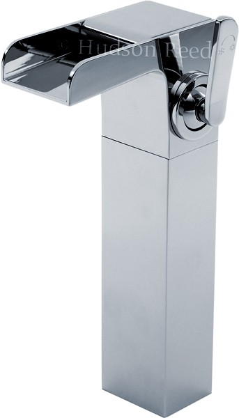 Larger image of Hudson Reed Tide Waterfall High Rise Basin Mixer Tap (Chrome).