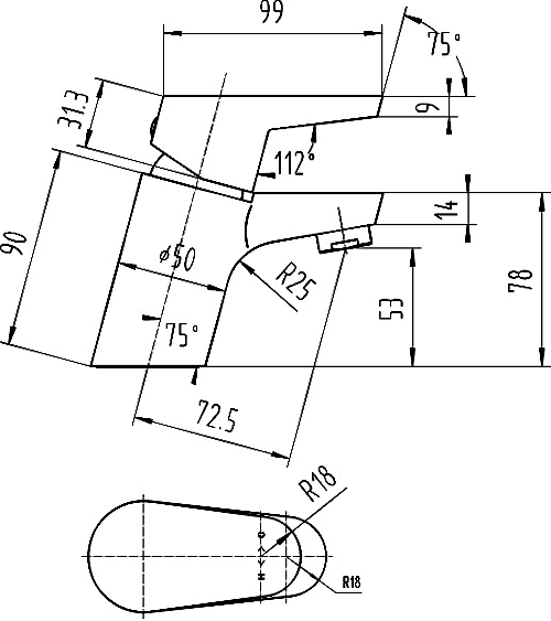 Technical image of Ultra Tilt Basin Tap (Chrome).