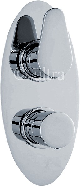 Larger image of Ultra Tilt Twin Concealed Thermostatic Shower Valve (Chrome).