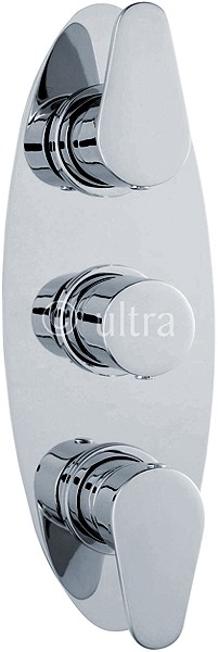 Larger image of Ultra Tilt Triple Concealed Thermostatic Shower Valve (Chrome).