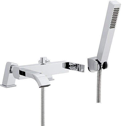 Larger image of Ultra Jarvis Bath Shower Mixer Tap With Shower Kit & Wall Bracket (Chrome).