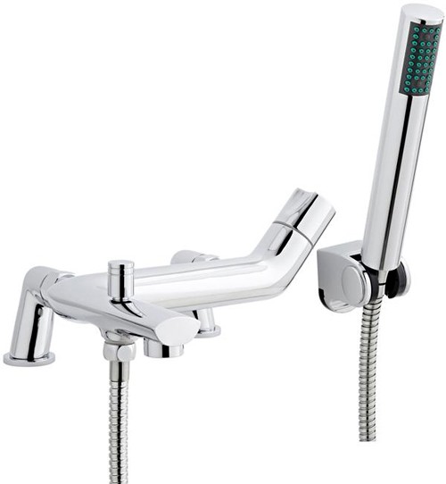 Larger image of Ultra Nemesis Bath Shower Mixer Tap With Shower Kit & Wall Bracket (Chrome).