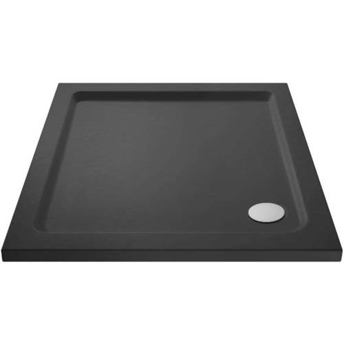 Larger image of Nuie Trays Square Shower Tray 700x700mm (Slate Grey).