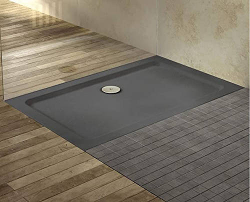 Example image of Nuie Trays Rectangular Shower Tray 1700x700mm (Slate Grey).