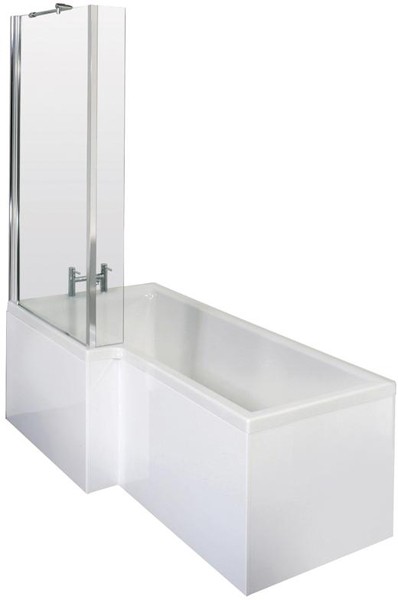 Example image of Ultra Baths Shower Bath With Panel & Screen. (Left Handed) 850x1500mm.