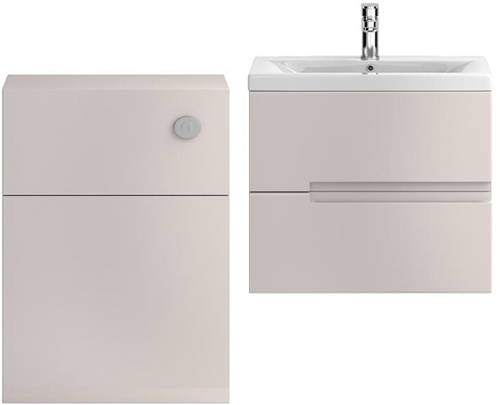 Larger image of HR Urban 600mm Wall Vanity With 600mm WC Unit & Basin 2 (Cashmere).