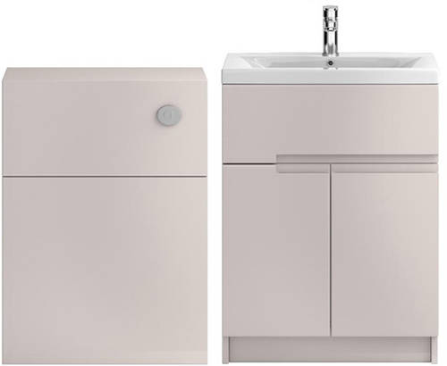 Larger image of HR Urban 600mm Vanity With 600mm WC Unit & Basin 1 (Cashmere).