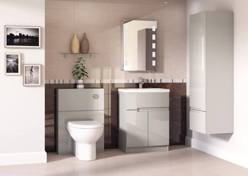 Example image of HR Urban 600mm Vanity With 600mm WC Unit & Basin 1 (Cashmere).