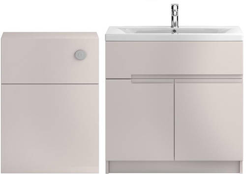 Larger image of HR Urban 800mm Vanity With 600mm WC Unit & Basin 1 (Cashmere).