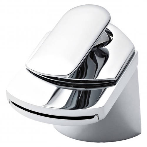 Larger image of Nuie Mona Waterfall Basin Mixer Tap With Waste (Chrome).