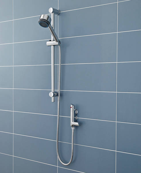 Larger image of Ultra Showers Vertical Thermostatic Bar Shower Valve & Slide Rail Kit.