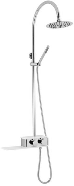 Larger image of Hudson Reed Showers Thermostatic Shower Valve With Rigid Riser & Shelf.