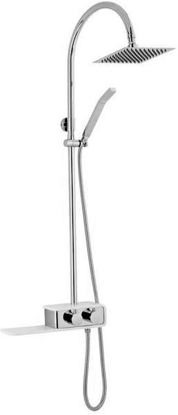 Larger image of Hudson Reed Showers Thermostatic Shower Valve With Rigid Riser & Shelf.