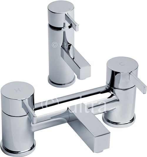 Larger image of Ultra Venture Basin Mixer & Bath Filler Tap Set (Chrome).