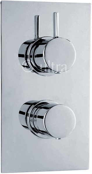 Larger image of Ultra Venture Twin Concealed Thermostatic Shower Valve (Chrome).