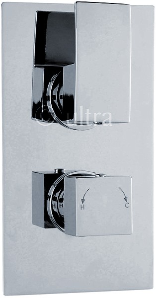 Larger image of Ultra Vibe Twin Concealed Thermostatic Shower Valve (Chrome).