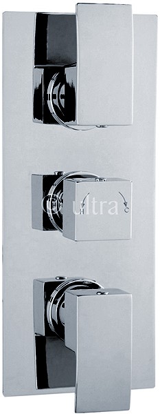 Larger image of Ultra Vibe Triple Concealed Thermostatic Shower Valve (Chrome).