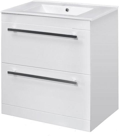 Example image of Premier Cardinal 600mm Vanity Unit Suite With BTW Unit, Pan & Seat (White).