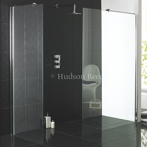 Example image of Hudson Reed Wet Room Glass Shower Screen & Arm (760x1950mm).