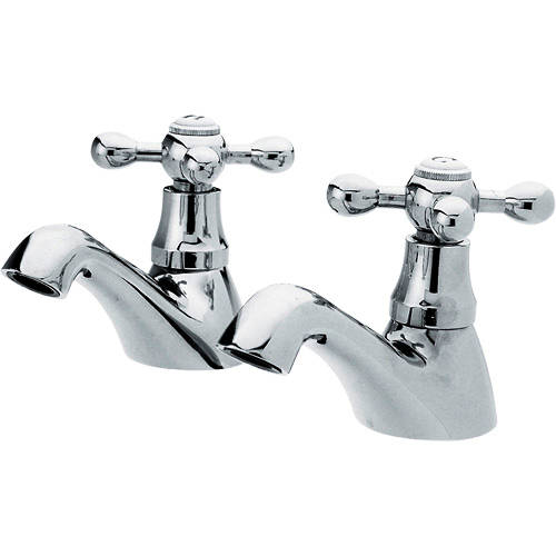Larger image of Nuie Viscount Bath Taps (Pair, Chrome).