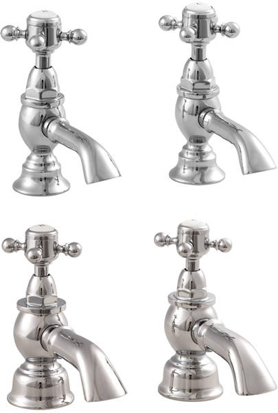 Larger image of Ultra York Basin & Bath Tap Pack (Chrome).