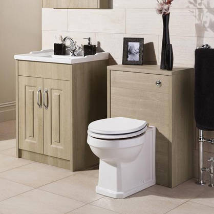 Larger image of Old London York 600mm Vanity Unit & 500mm WC Unit Pack (Oak).