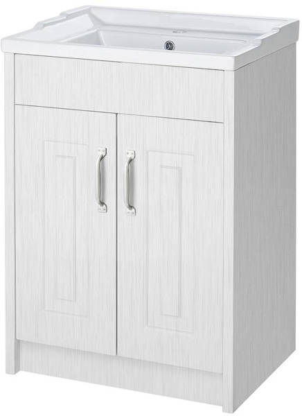 Example image of Old London York 600mm Vanity Unit & 500mm WC Unit Pack (White).