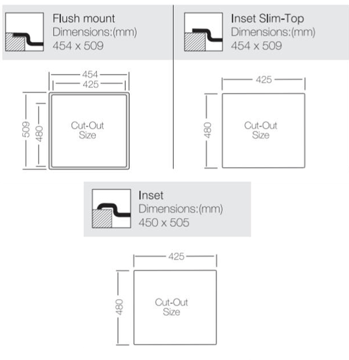 Technical image of UKINOX ColorX Inset Kitchen Sink (450/505mm, Black).
