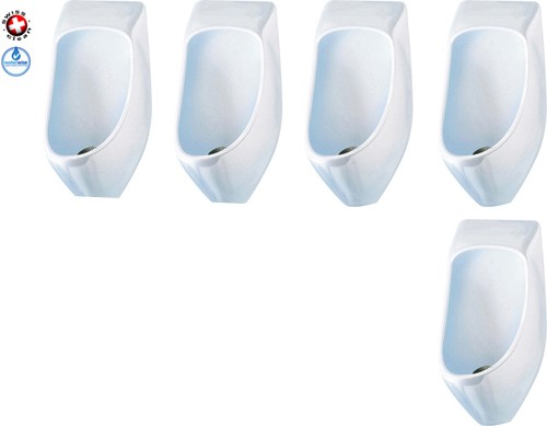 Larger image of Waterless Urinal 5 x Eco Urinal With Trap & ActiveCube (Polycarbonate).