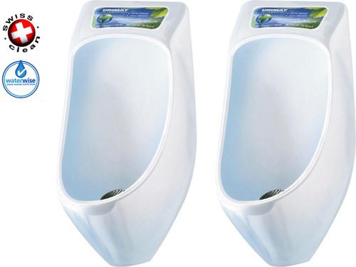 Larger image of Waterless Urinal 2 x Eco Plus Urinal With Trap & ActiveCube (Polycarbonate).