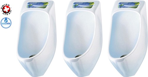 Larger image of Waterless Urinal 3 x Eco Plus Urinal With Trap & ActiveCube (Polycarbonate).