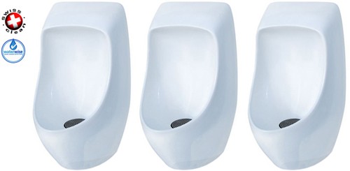 Larger image of Waterless Urinal 3 x Ceramic Urinal With Trap & ActiveCube.