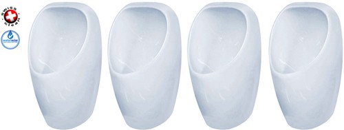 Larger image of Waterless Urinal 4 x Ceramic Compact Urinal With Trap & ActiveCube.