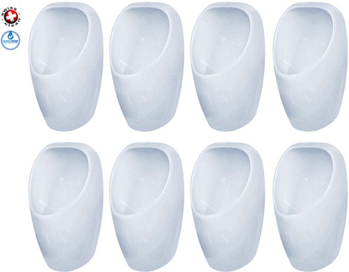 Larger image of Waterless Urinal 8 x Ceramic Compact Urinal With Trap & ActiveCube.