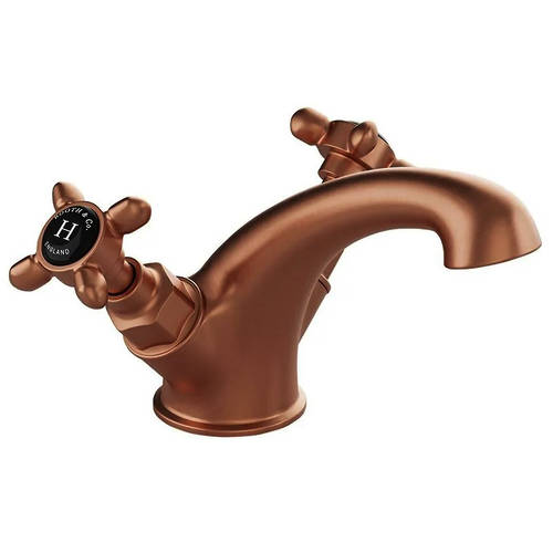 Larger image of Vado Axbridge Mono Basin Mixer Tap With Crosshead Handles (Brushed Bronze).