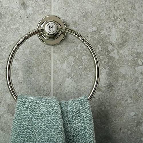 Example image of Vado Axbridge Traditional Towel Ring (Bright Nickel).