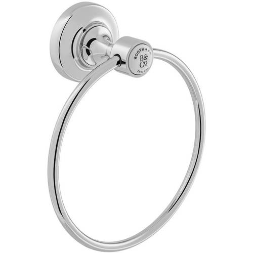 Larger image of Vado Axbridge Traditional Towel Ring (Chrome).