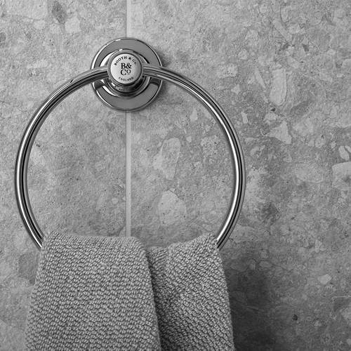 Example image of Vado Axbridge Traditional Towel Ring (Chrome).