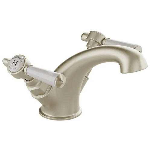 Larger image of Vado Axbridge Mono Basin Mixer Tap With Lever Handles (Brushed Nickel).