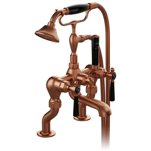 Larger image of Vado Axbridge Bath Shower Mixer Tap With Lever Handles (Brushed Bronze).