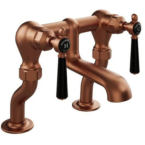 Larger image of Vado Axbridge Bath Filler Tap With Lever Handles (Brushed Bronze).