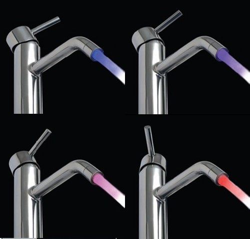 Example image of Vado Ethos Basin Tap With LED Backlights & Dynamo Unit (Chrome).