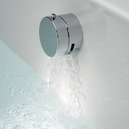 Example image of Vado Geo 4 Hole Bath Shower Mixer, Filler Waste & Basin Tap Pack (Chrome).