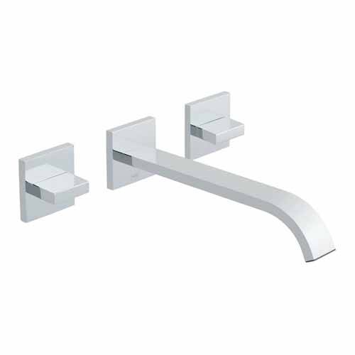 Larger image of Vado Geo Wall Mounted Basin Mixer Tap With 220mm Spout (Chrome).