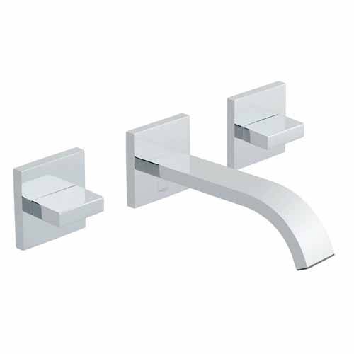 Larger image of Vado Geo Wall Mounted Basin Mixer Tap With 167mm Spout (Chrome).
