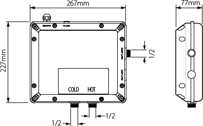 Technical image of Vado Identity Digital Basin Tap With Concealed Control Unit (Wall Mounted).