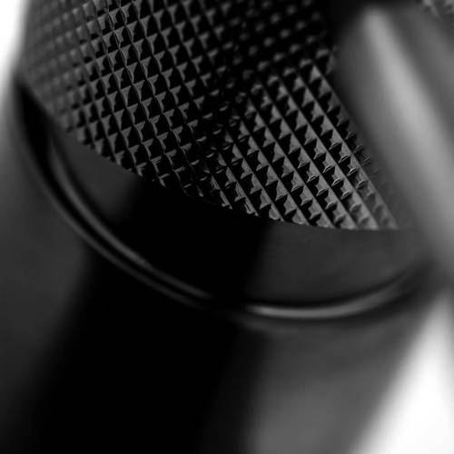 Example image of Vado Origins Slimline Mono Basin Mixer Tap With Knurled Accents (Brushed Black).